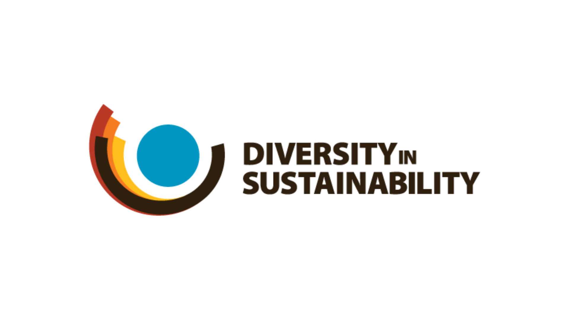A blue circle with brown, orange, and yellow arcs beside "Diversity in Sustainability."