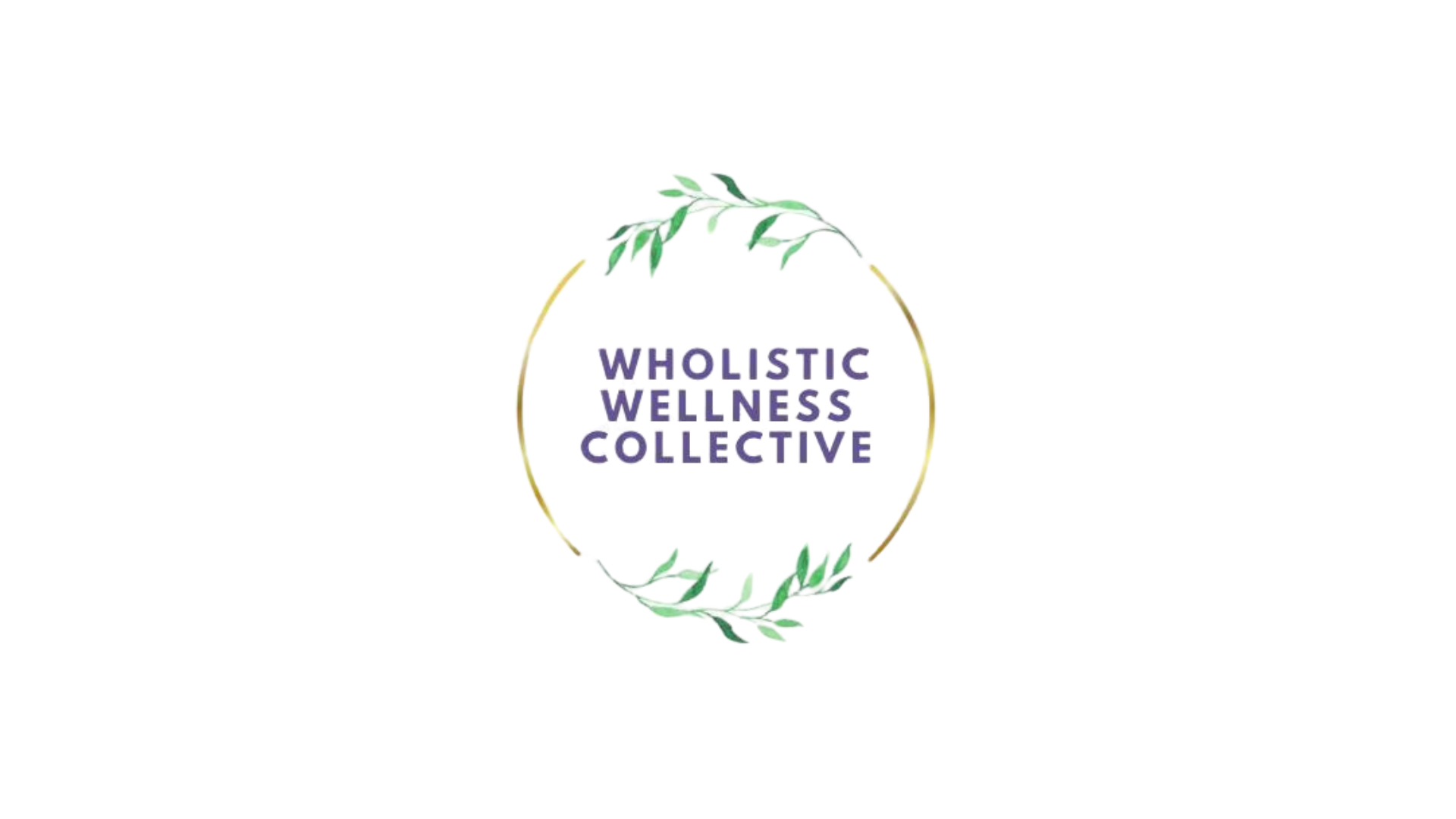 A simple illustration of a half tree with "The Wellness Collective" in light blue font to the right.